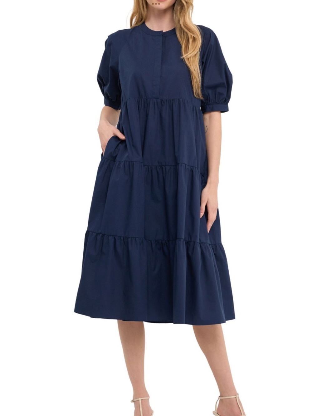 English Factory Puff Sleeve Dress, size M